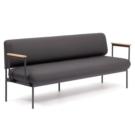 Canapé Fora Care avec accoudoirs bois et structure métal – Fora Care
