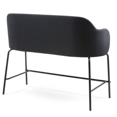 Banc noir vu de dos, dossier légèrement arrondi – Flos