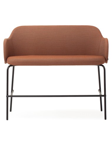 Vue de face du banc compact brun clair et structure fine – Flos