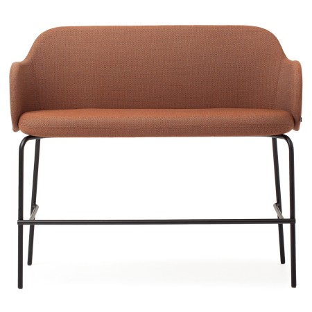 Vue de face du banc brun clair compact et moderne – Flos