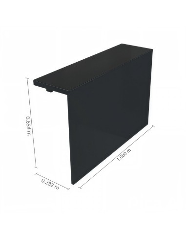 Dimensions rehausse pour meuble de réception avec LED intégré