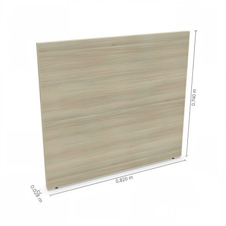 Pied bas gauche L. 82 x P. 2,8 x H. 74cm