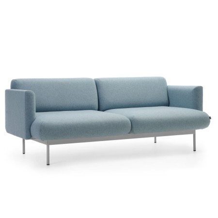 Canapé modulaire Fora bleu clair avec dossier droit - Fora