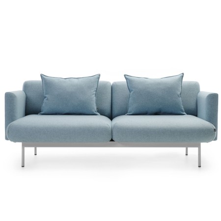 Canapé modulaire Fora bleu clair, version trois places - Fora