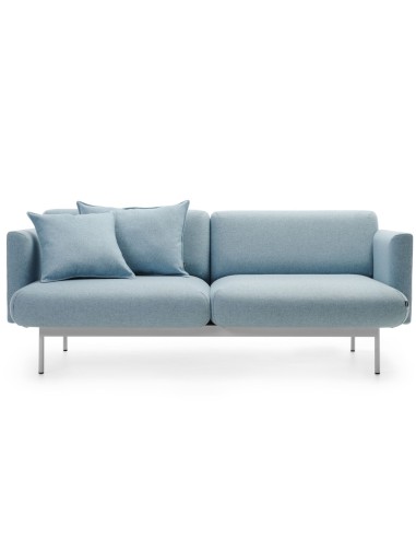 Canapé Fora bleu clair avec accoudoirs fins - Fora