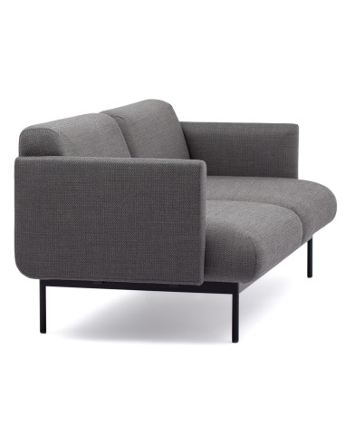 Vue oblique du canapé Fora gris foncé - Fora