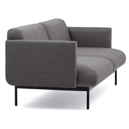 Vue oblique du canapé Fora gris foncé - Fora