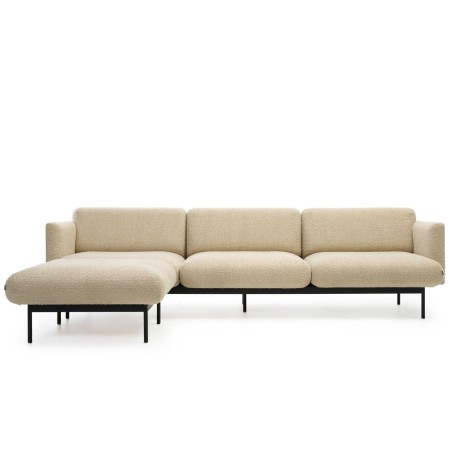 Canapé Fora beige clair en configuration linéaire - Fora