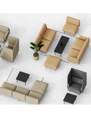 Vue aérienne de différentes configurations modulaires Fora - Fora