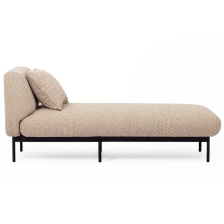 Vue latérale de la méridienne Fora beige clair - Fora