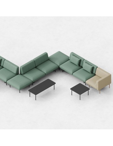 Grande composition modulaire Fora en vert, vue aérienne - Fora