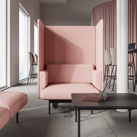 Vue avant fauteuil acoustique Fora bleu - Fora 2