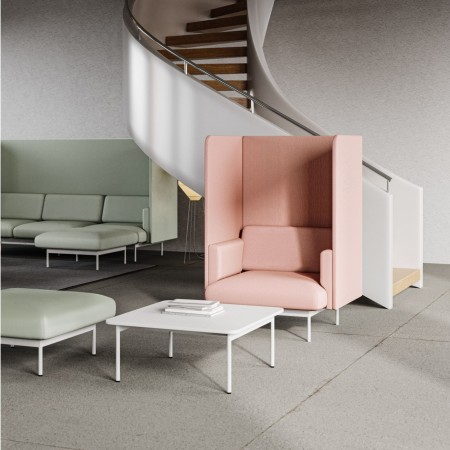 Aménagement lounge avec fauteuils acoustiques Fora - Fora