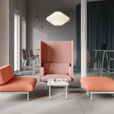 Espace privatif avec fauteuil isolant Fora rose - Fora
