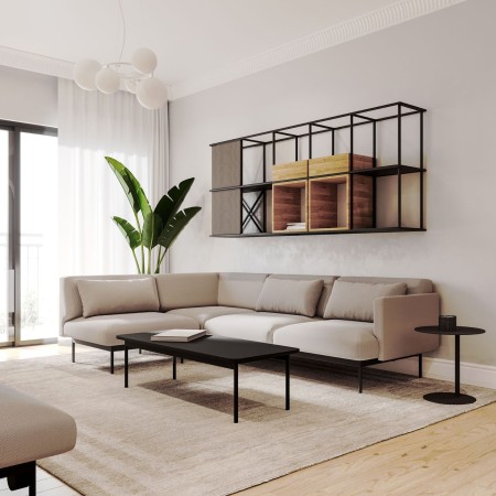 Banquette acoustique modulable dans un intérieur contemporain - Fora