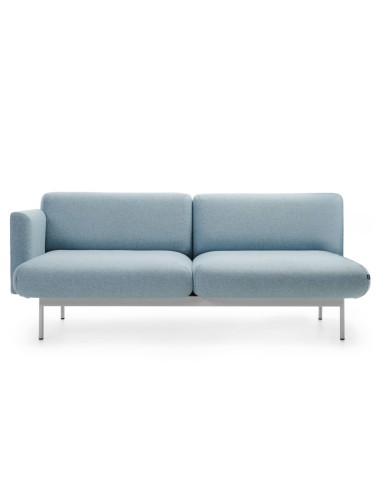 Banquette acoustique deux places en tissu bleu clair - Fora