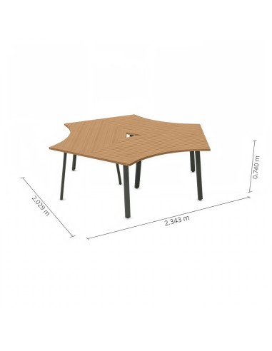Dimensions 3 postes de travail compact Ogi A