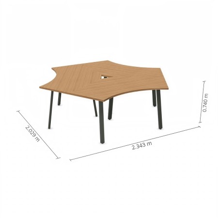 Dimensions 3 postes de travail compact Ogi A