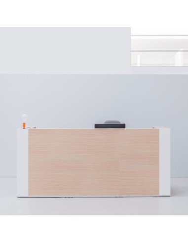 Meuble de réception avec poteaux d'angle blanc