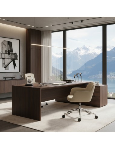 Chaise de bureau visiteur Danae en tissu à roulettes avec accoudoirs 