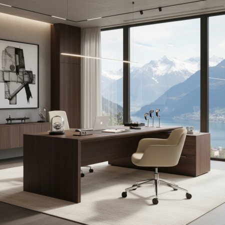 Chaise de bureau visiteur Danae en tissu à roulettes avec accoudoirs 