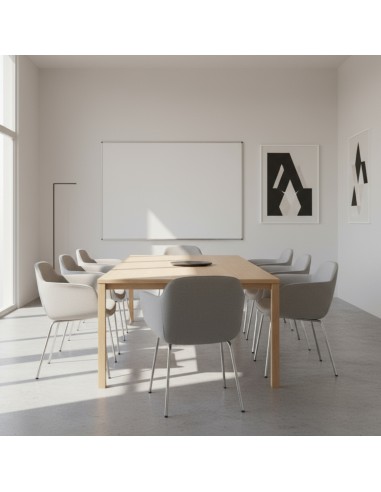 Chaise de réunion Danae en tissu avec accoudoirs dans salle de conférence dans entreprise