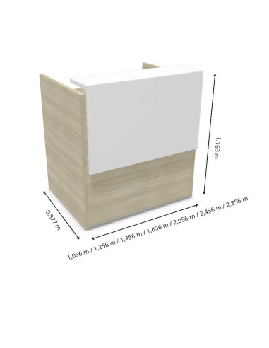 Dimensions possibles pour le meuble de réception TRA14
