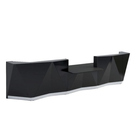 Meuble de réception avec hauteur plus basse au centre