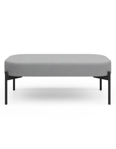 Vue banc moderne en tissu gris - Leaf Pod