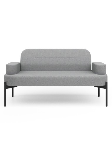 Vue avant d’un fauteuil moderne gris clair - Leaf Pod