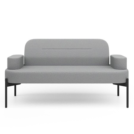 Vue avant d’un fauteuil moderne gris clair - Leaf Pod