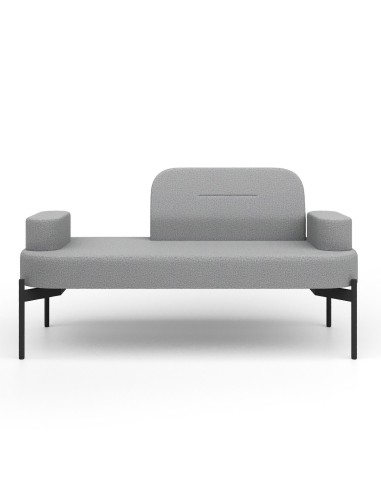 Vue de face d’un fauteuil gris clair bas - Leaf Pod