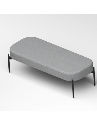 Fauteuil élégant en tissu gris clair avec coussin - Leaf Pod