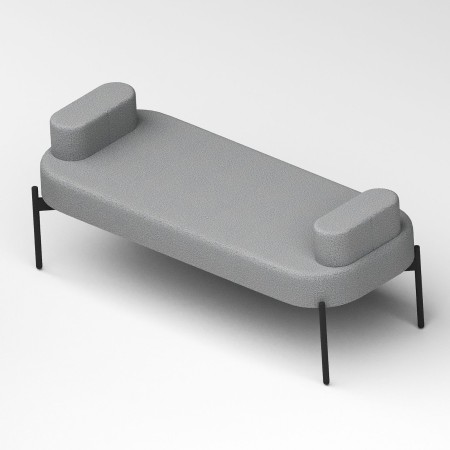 Vue inclinée d’un fauteuil compact moderne gris - Leaf Pod