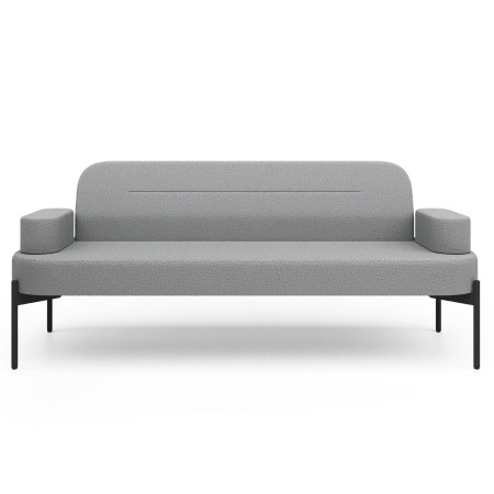 Fauteuil gris avec dossier arrondi dans un bureau open-space - Leaf Pod