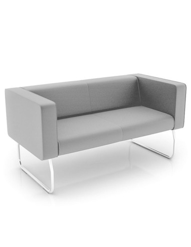 Canapé deux places gris clair design minimaliste - Legvan