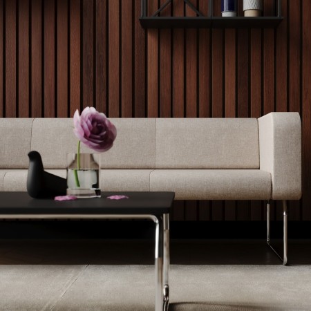 Canapé trois places en situation, ambiance lounge - Legvan