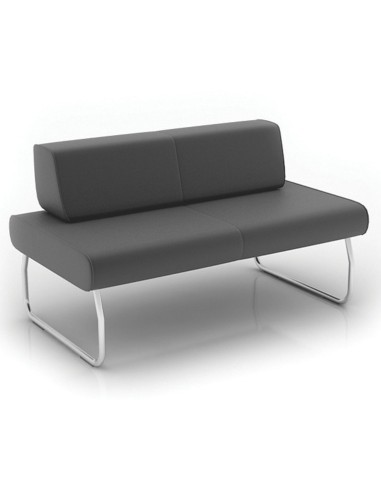 Canapé Legvan gris avec structure métallique épurée - Legvan