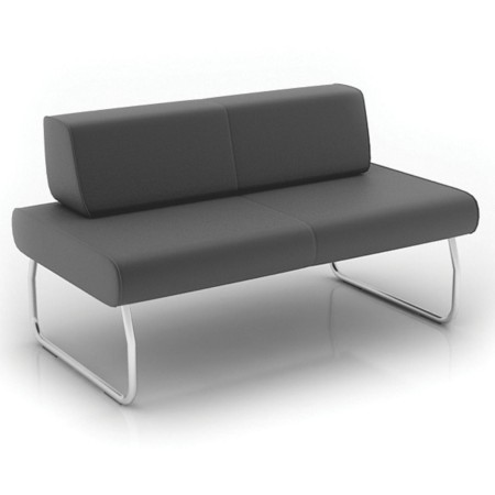 Canapé Legvan gris avec structure métallique épurée - Legvan