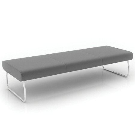 Banquette modulaire 3 places sans dossier - Legvan