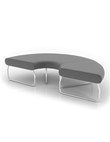 Banc modulaire arrondi 180° sans dossier - Legvan