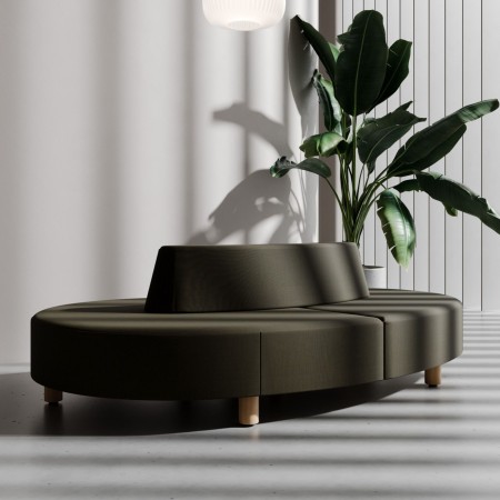 Canapé Nubi gris anthracite dans un intérieur sobre - Nubi