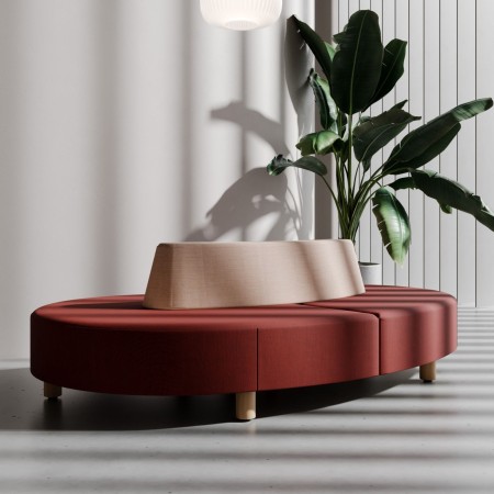 Canapé Nubi marron foncé avec ambiance chaleureuse - Nubi