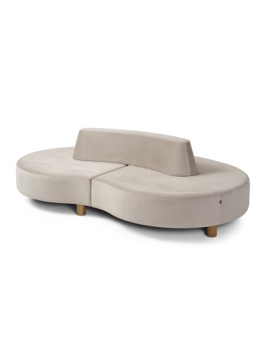 Fauteuil arrondi Nubi en tissu beige clair - Nubi