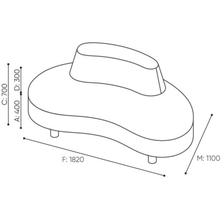 Dimensions du canapé Nubi - Nubi