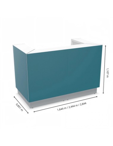 Dimensions meuble de réception avec 3 longueurs disponibles