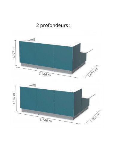 Dimensions meuble de réception
