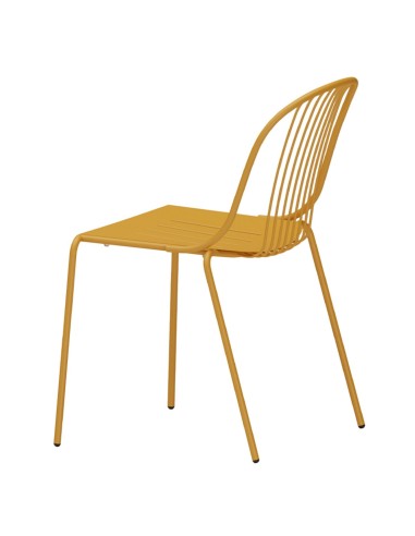 Chaise Diane jaune, vue de côté - Diane