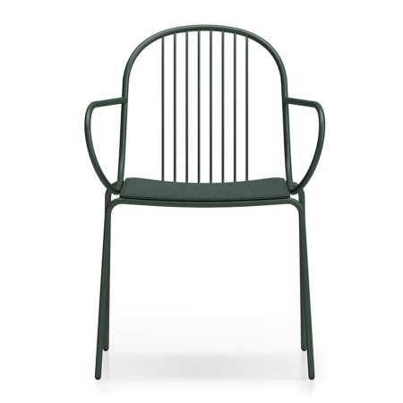 Chaise Diane métal noir, vue de côté - Diane