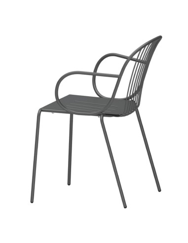 Deux chaises Diane jaunes, vues en perspective - Diane